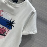 シャネル服CHANEL 2023 新作 ラウンドネック コットン Tシャツ