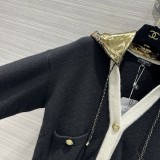 シャネル服CHANEL2023新作、高精細刺繍スパンコールフード付き取り外し可能長袖カーディガンジャケット