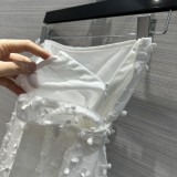 プラダ服PRADA 2023新作 立体水溶性花柄レースツーピースデザインロングスカート