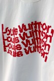 ルイヴィトン服LOUIS VUITTON 2023年新作 ウェイビーレタープリント 半袖Tシャツ