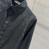 フェンディ服FENDI 2024新作 刺繍シルクコットンシャツ