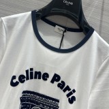 セリーヌ服CELINE 2024新作 フロッキープリントショートT