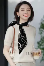 シャネルマフラー CHANEL 2024新作 シルクスクエアスカーフ