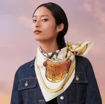 エルメスマフラー HERMES 2024新作 片面シルクスカーフ