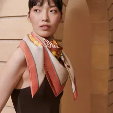 エルメスマフラー HERMES 2024新作 片面シルクスカーフ