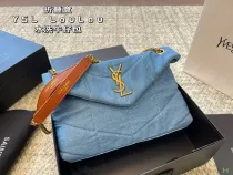 サンローランバッグ Yves Saint Laurent 2024新作 ウォッシュドデニムバッグ