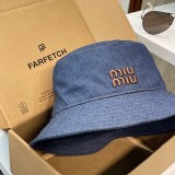 ミュウミュウ帽子 Miu Miu 2024新作 漁師の帽子