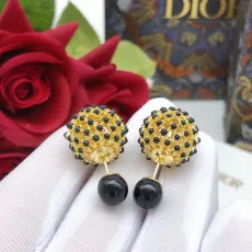 ディオールピアス DIOR 2024新作 黒真珠のイヤリング