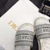 ディオール靴 DIOR 2024新作 ジャカード刺繍サンダル