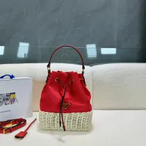 プラダバッグ PRADA 2024新作 高品質 ストローバケツバッグ