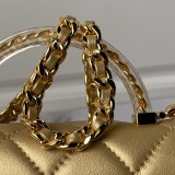 シャネルバッグ CHANEL 2024新作 高品質 CFmini 透明ハンドルバッグ AS4847