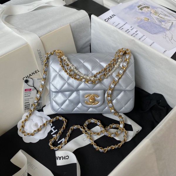 シャネルバッグCHANEL 2024新作 AS4385 パールチェーンバッグ