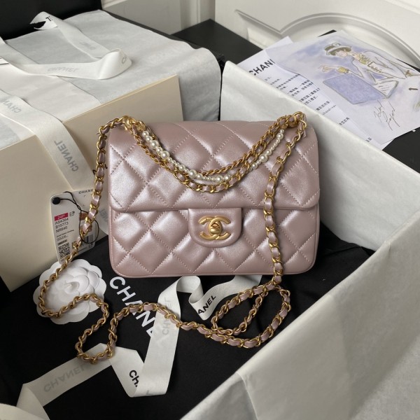 シャネルバッグCHANEL 2024新作 AS4384 パールチェーンバッグ
