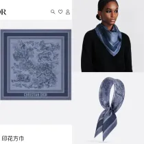 ディオールマフラー DIOR  2024新作 シルクスクエアスカーフ