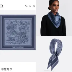 ディオールマフラー DIOR  2024新作 シルクスクエアスカーフ