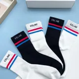 セリーヌ靴下 CELINE  2024新作 ふくらはぎ半ばソックス