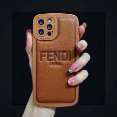 フェンディiPhoneケース FENDI  2024新作 刻印入りレザーオールインクルーシブ携帯電話ケース