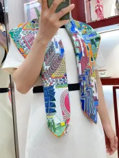エルメスマフラー HERMES  2024新作 シルクスクエアスカーフ