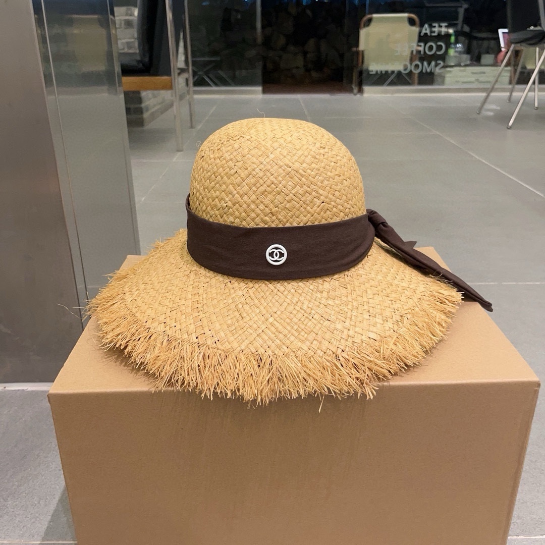 シャネル帽子 CHANEL  2024新作 麦わら帽子