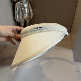 ミュウミュウ帽子 Miu Miu  2024新作 日よけ帽
