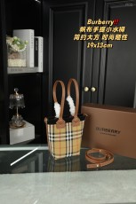 バーバリーバッグ BURBERRY 2024新作 キャンバス製ポータブルバケツ