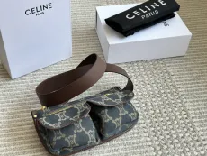 セリーヌバッグ CELINE 2024新作 キャンバスファニーパック