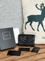 サンローラン財布 Yves Saint Laurent 2024新作 二つ折りクリップウォレット 414404
