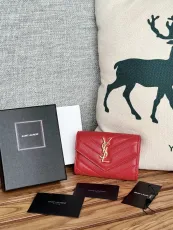 サンローラン財布 Yves Saint Laurent 2024新作 二つ折りクリップウォレット 414404
