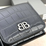 バレンシアガ財布 BALENCIAGA 2024新作 クロコダイルプリントウォレット
