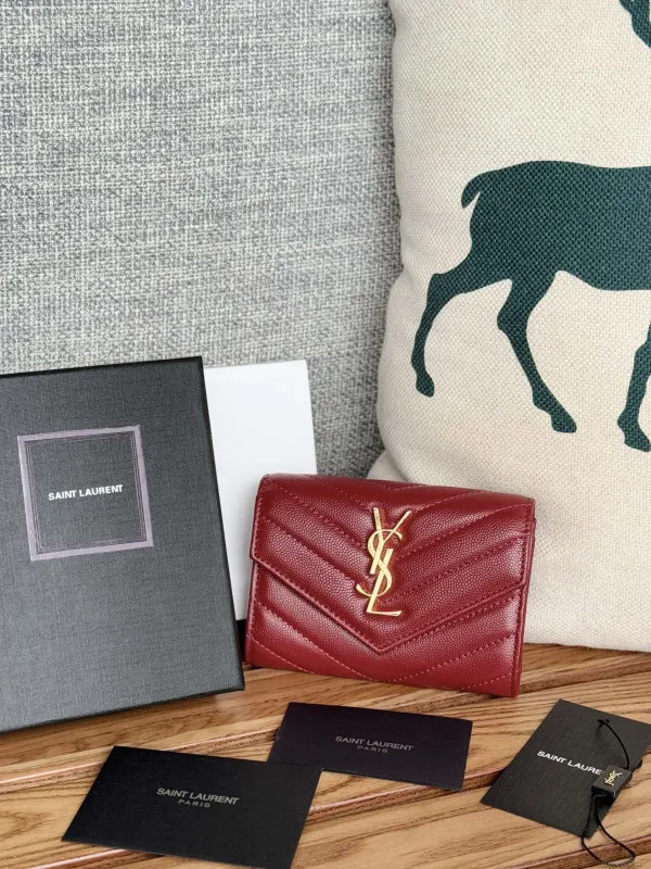 サンローラン財布 Yves Saint Laurent 2024新作 二つ折りクリップウォレット 414404
