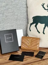 サンローラン財布 Yves Saint Laurent 2024新作 二つ折りクリップウォレット 414404