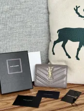 サンローラン財布 Yves Saint Laurent 2024新作 二つ折りクリップウォレット 414404