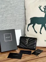 サンローラン財布 Yves Saint Laurent 2024新作 二つ折りクリップウォレット 414404
