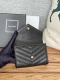 サンローラン財布 Yves Saint Laurent 2024新作 二つ折りクリップウォレット 414404