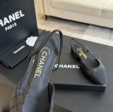 シャネル靴 CHANEL 2024新作 厚底ヒール スクエアトゥ カラーブロック 万能ハイヒール バックスリップ レディースサンダル