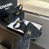 シャネル靴 CHANEL 2024新作 ロープロンバスプラットフォームウェッジサンダル