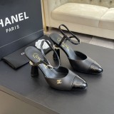 シャネル靴 CHANEL 2024新作 パールハイヒールスリッパ