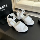 シャネル靴 CHANEL 2024新作 ロープロンバスプラットフォームウェッジサンダル