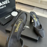 シャネル靴 CHANEL 2024新作 厚底ヒール スクエアトゥ カラーブロック 万能 ハイヒール バックスリップ レディース サンダル