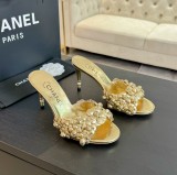 シャネル靴 CHANEL 2024新作 スティレットカメリアサンダル