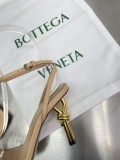 ボッテガヴェネタ靴 BOTTEGA VENETA 2024新作 ノットシリーズメタルヒール、ロープヒール、ダブルストラップサンダル、スクエアトゥスリッパ