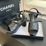 シャネル靴 CHANEL 2024新作 ロープロンバスプラットフォームウェッジサンダル