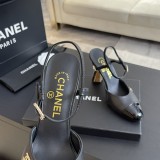 シャネル靴 CHANEL 2024新作 パールハイヒールスリッパ