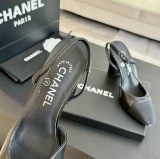 シャネル靴 CHANEL 2024新作 厚底ヒール スクエアトゥ カラーブロック 万能 ハイヒール バックスリップ レディース サンダル