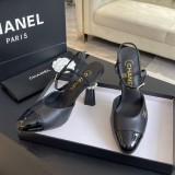 シャネル靴 CHANEL 2024新作 パールハイヒールスリッパ