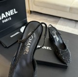 シャネル靴 CHANEL 2024新作 厚底ヒール スクエアトゥ カラーブロック 万能ハイヒール バックスリップ レディースサンダル