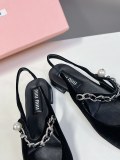 ミュウミュウ靴 Miu Miu 2024新作 クラシックなメリージェーンファッションシューズ