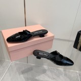 ミュウミュウ靴 Miu Miu 2024新作 春夏のポインテッドトゥキトゥンヒールトゥシューズとトゥサンダル