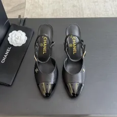 シャネル靴 CHANEL 2024新作 パールハイヒールスリッパ