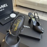 シャネル靴 CHANEL 2024新作 パールハイヒールスリッパ